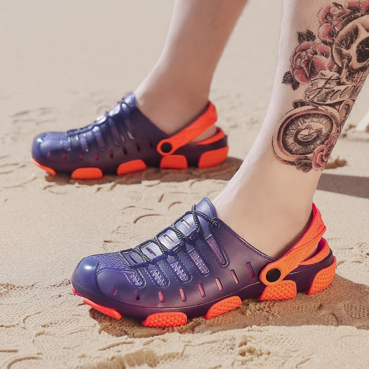 Youth Trend Comfortable and Breathable Two-wear Jelly Beach Hole Shoes for Men