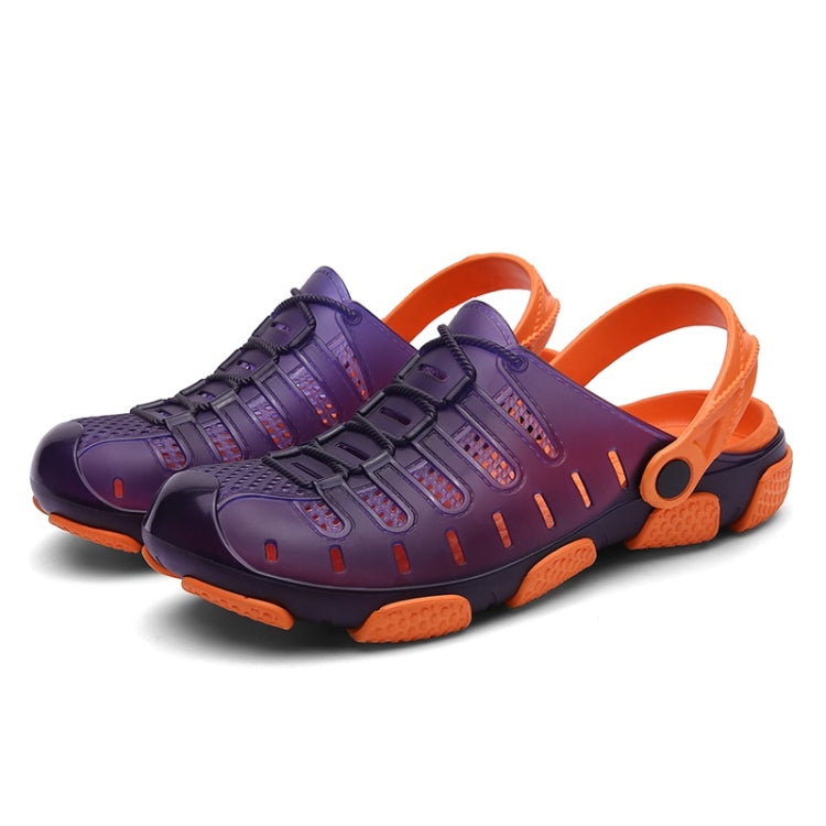 Youth Trend Comfortable and Breathable Two-wear Jelly Beach Hole Shoes for Men