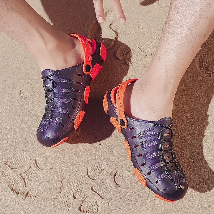 Youth Trend Comfortable and Breathable Two-wear Jelly Beach Hole Shoes for Men