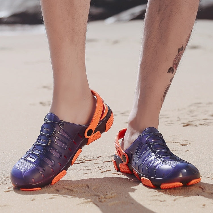 Youth Trend Comfortable and Breathable Two-wear Jelly Beach Hole Shoes for Men