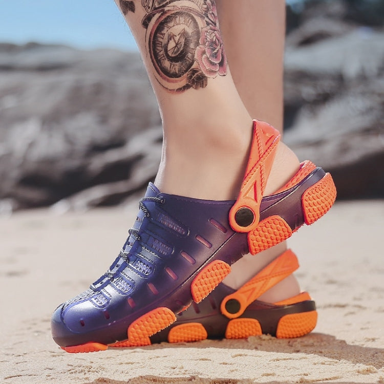 Youth Trend Comfortable and Breathable Two-wear Jelly Beach Hole Shoes for Men