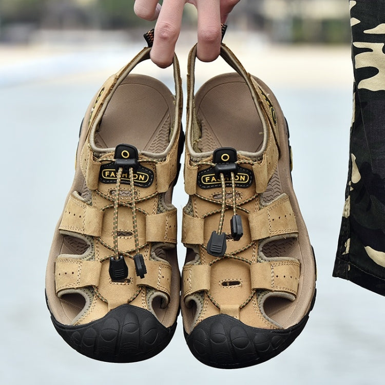 First Layer Cowhide Outdoor Leisure Beach Sandals for Men