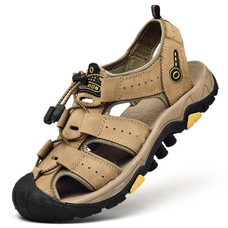 First Layer Cowhide Outdoor Leisure Beach Sandals for Men