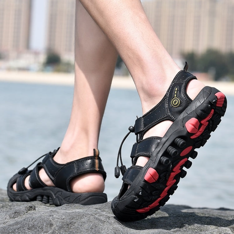 First Layer Cowhide Outdoor Leisure Beach Sandals for Men