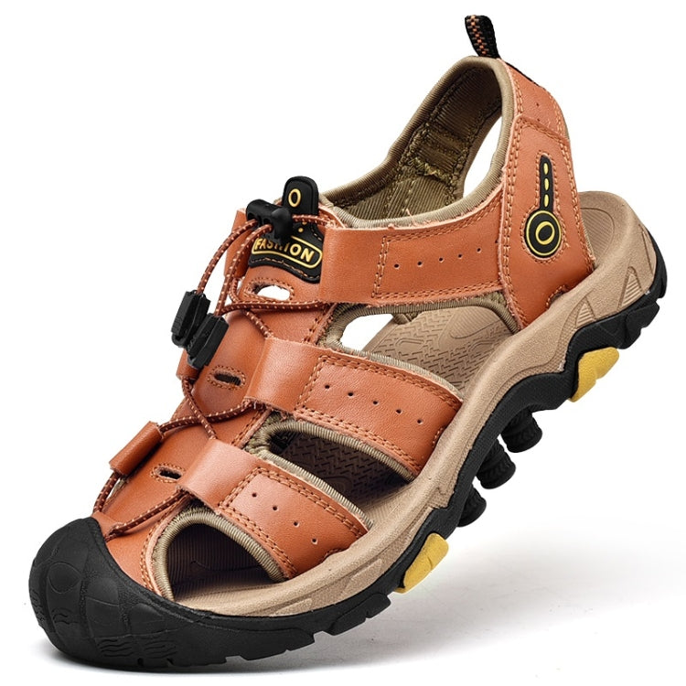 First Layer Cowhide Outdoor Leisure Beach Sandals for Men