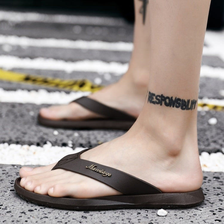 Trendy Simple Fashion Non-slip Flip-flops Beach Slippers for Men