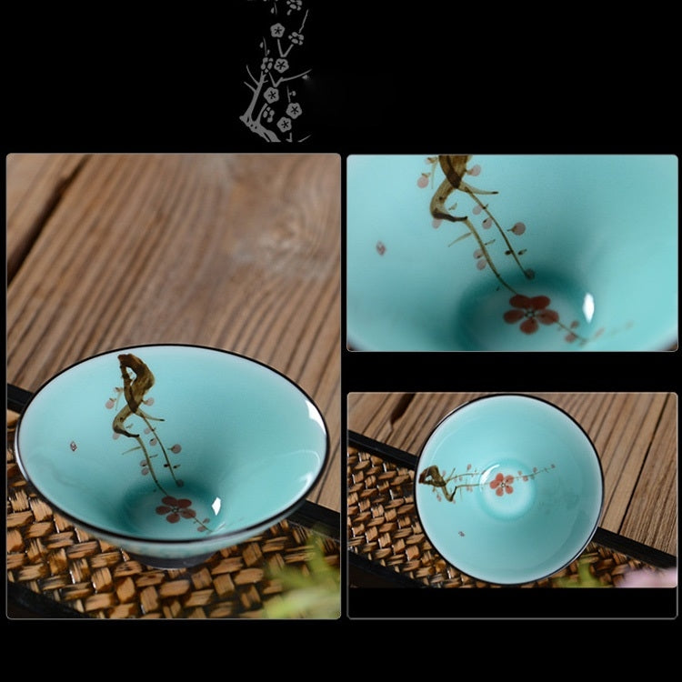Pure Hand-painted Ceramic Celadon Personal KungFu Tea Single Cup