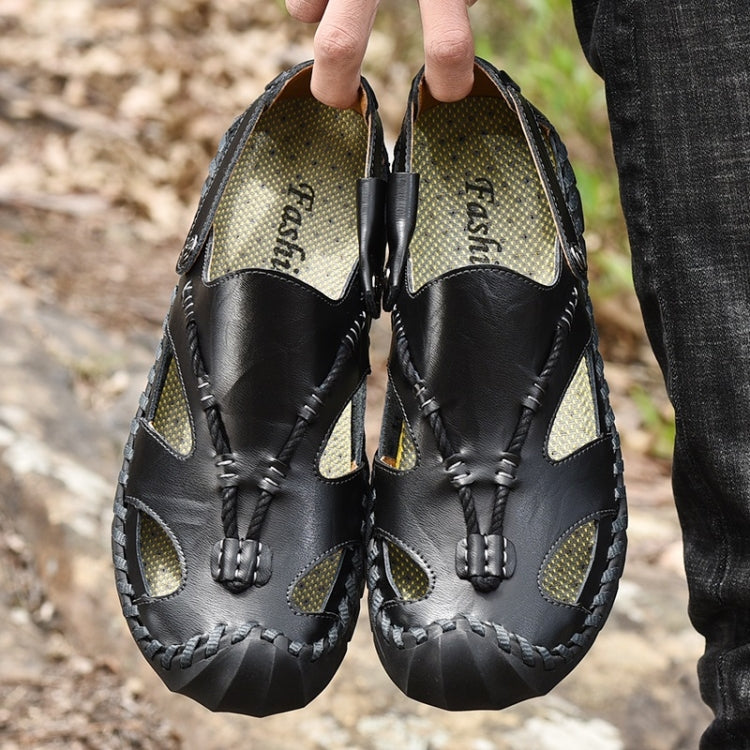 First Layer Leather Thick Bottom Outdoor Casual Sandals for Men
