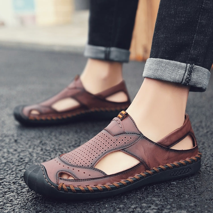 First Layer Leather Outdoor Casual Sandals for Men