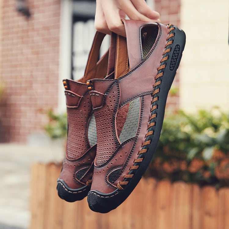 First Layer Leather Outdoor Casual Sandals for Men