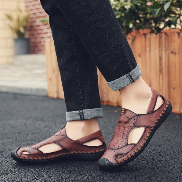 First Layer Leather Outdoor Casual Sandals for Men