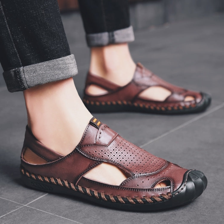 First Layer Leather Outdoor Casual Sandals for Men