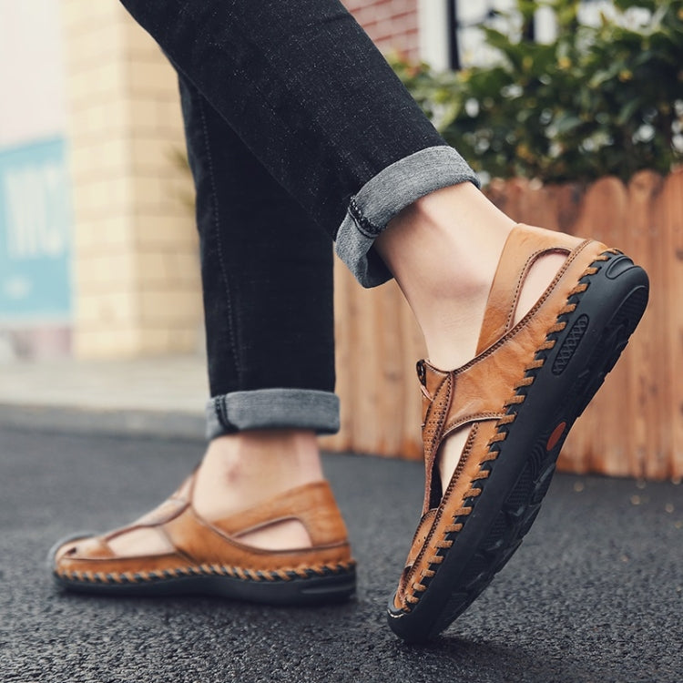 First Layer Leather Outdoor Casual Sandals for Men