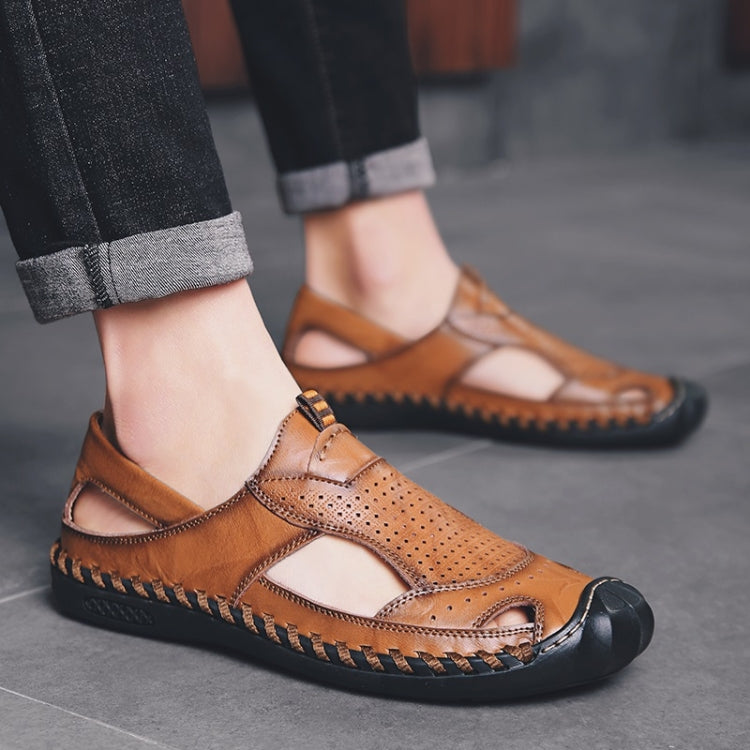 First Layer Leather Outdoor Casual Sandals for Men