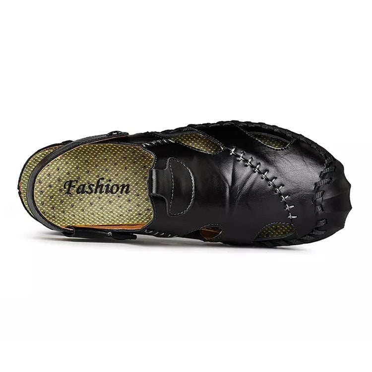 Hand-stitched Outdoor Casual Leather Beach Shoes Sandals for Men