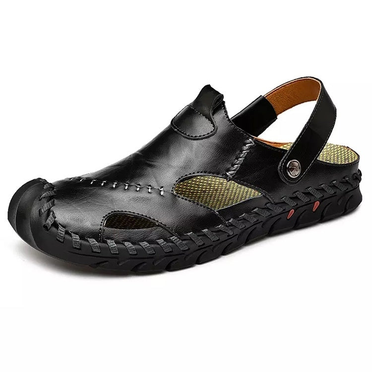 Hand-stitched Outdoor Casual Leather Beach Shoes Sandals for Men