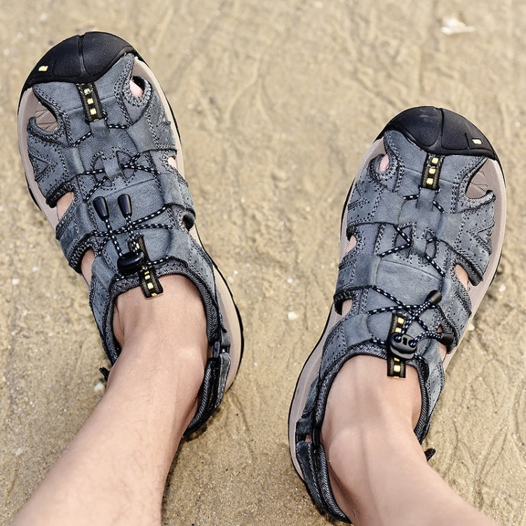 First Layer Cowhide Flexible and Comfortable Outdoor Casual Beach Sandals for Men