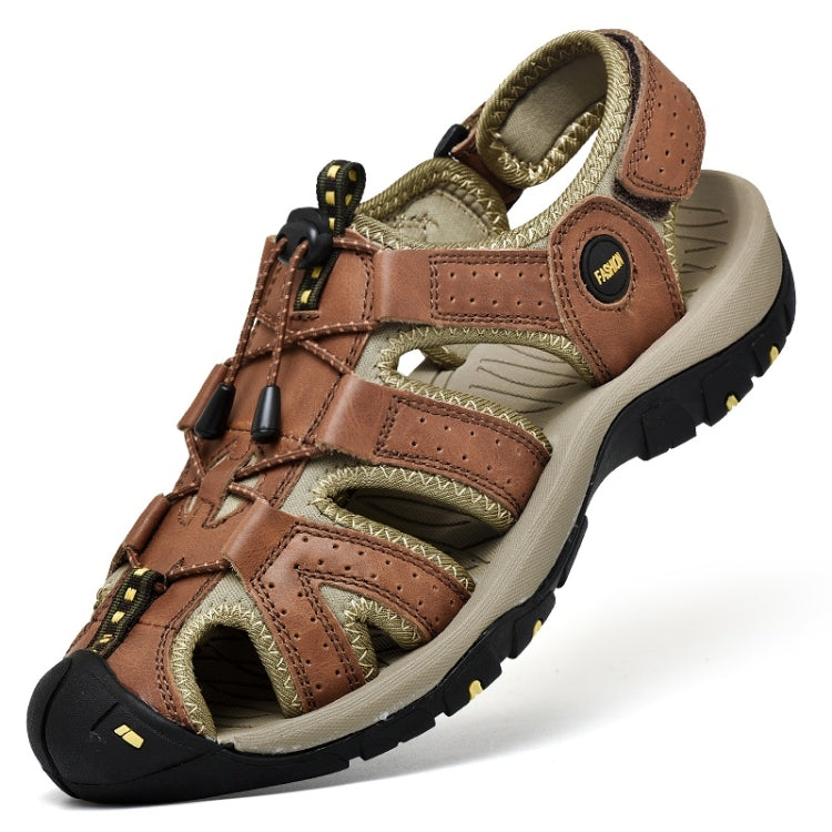 First Layer Cowhide Flexible and Comfortable Outdoor Casual Beach Sandals for Men