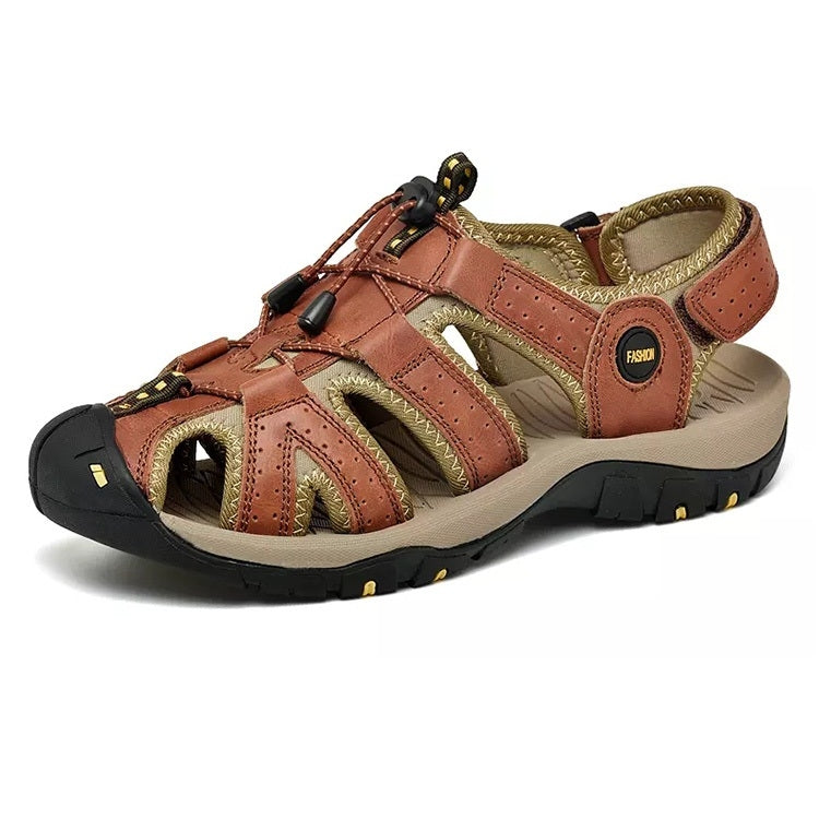 First Layer Cowhide Flexible and Comfortable Outdoor Casual Beach Sandals for Men