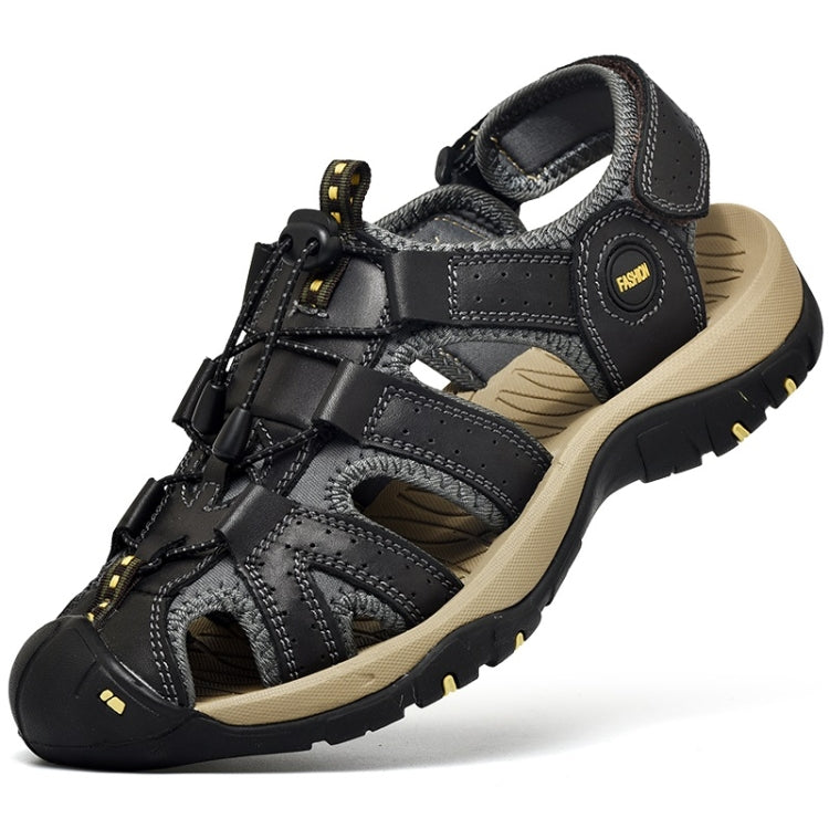 First Layer Cowhide Flexible and Comfortable Outdoor Casual Beach Sandals for Men