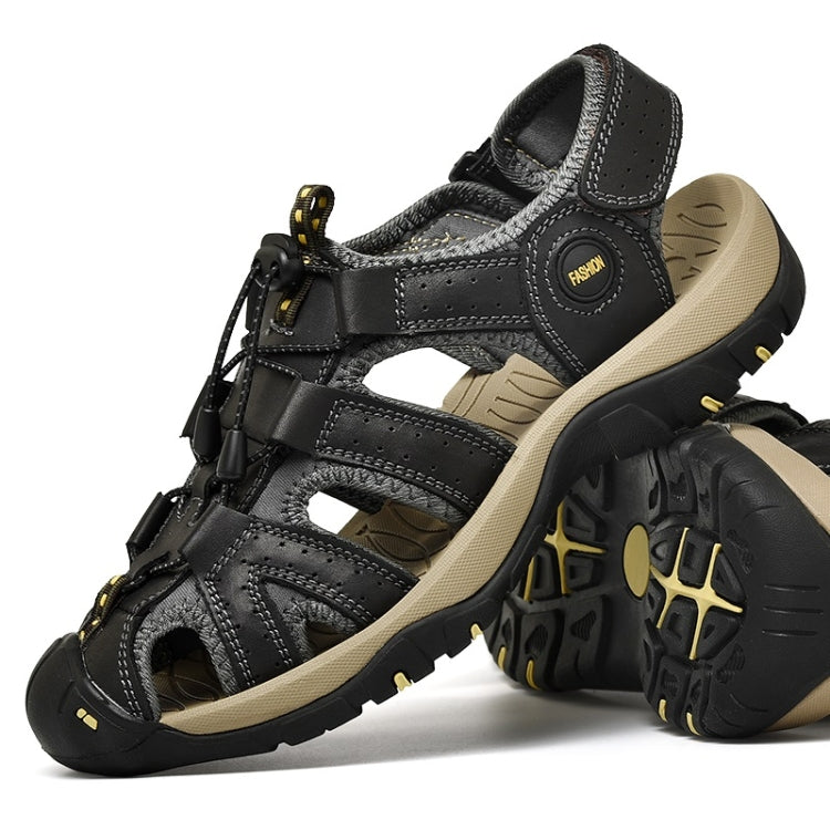 First Layer Cowhide Flexible and Comfortable Outdoor Casual Beach Sandals for Men