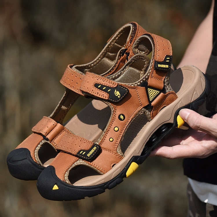 Matte Leather Outdoor Beach Sandals for Men
