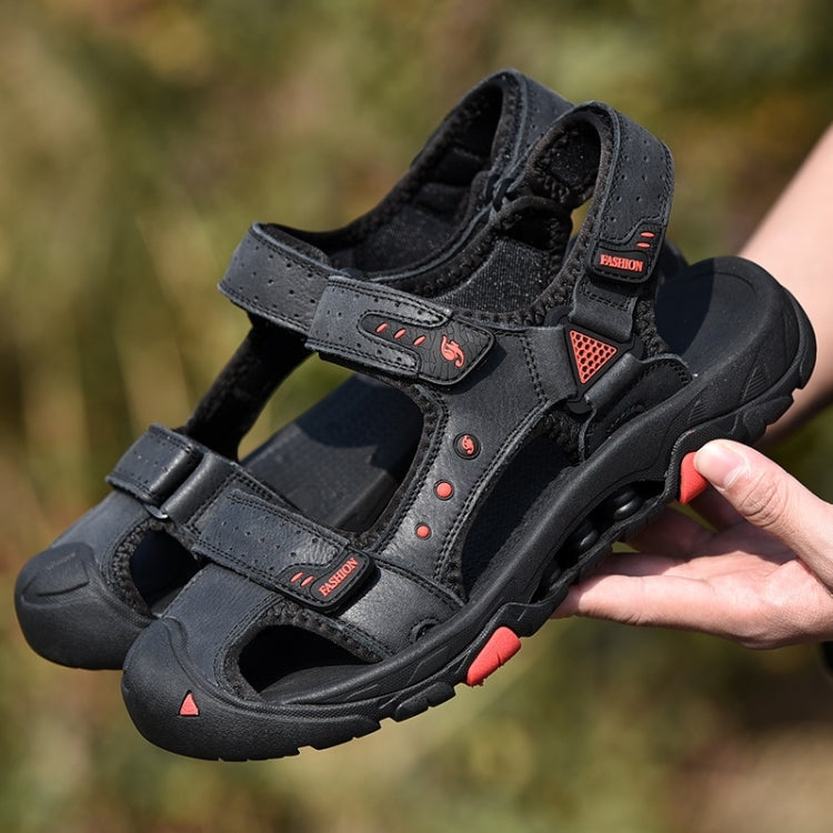 Matte Leather Outdoor Beach Sandals for Men