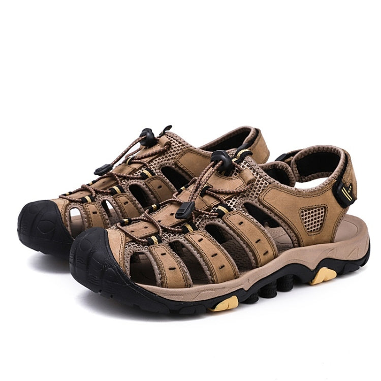 Matte Leather Thick Bottom Outdoor Casual Beach Sandals for Men