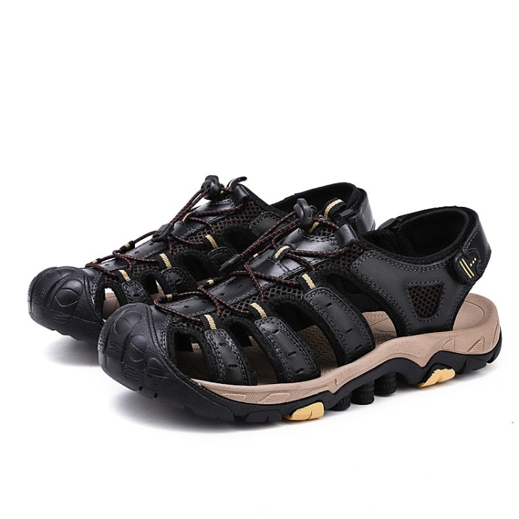Matte Leather Thick Bottom Outdoor Casual Beach Sandals for Men