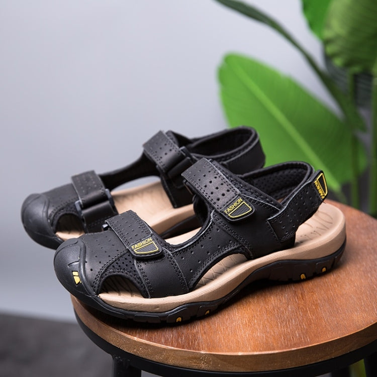 Matte Leather Outdoor Leisure Beach Sandals for Men