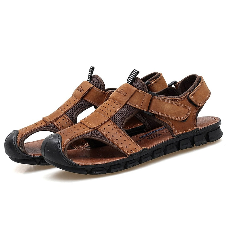 Matte Leather Thick Bottom Outdoor Casual Beach Sandals for Men