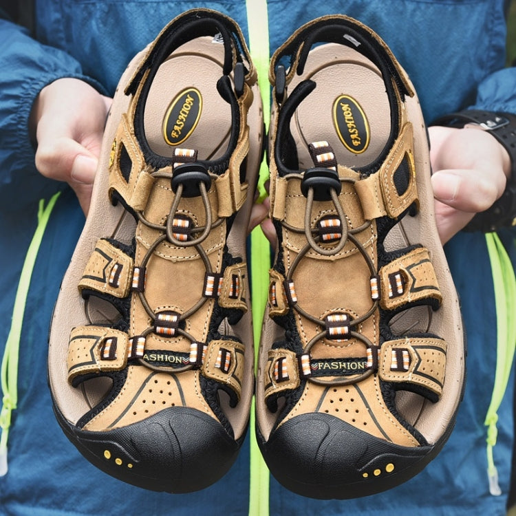 First Layer Cowhide Outdoor Casual Beach Sandals for Men