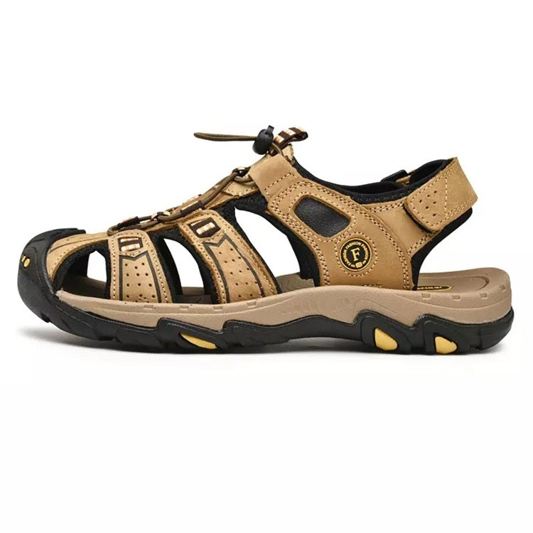 First Layer Cowhide Outdoor Casual Beach Sandals for Men