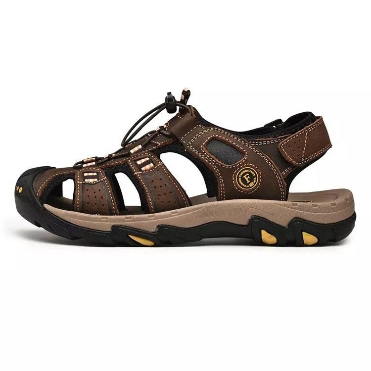 First Layer Cowhide Outdoor Casual Beach Sandals for Men
