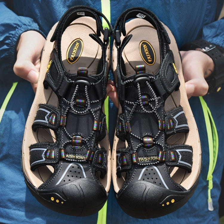 First Layer Cowhide Outdoor Casual Beach Sandals for Men