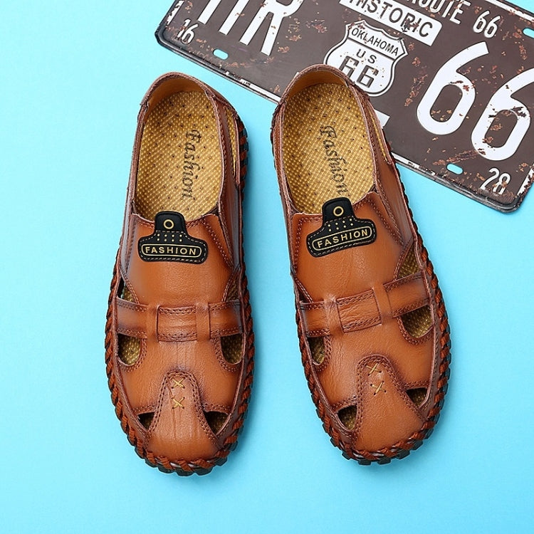 Hand-stitched Cross-boundary Leather Outdoor Casual Sandals for Men
