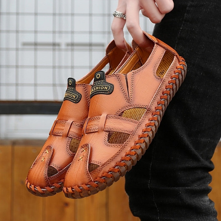 Hand-stitched Cross-boundary Leather Outdoor Casual Sandals for Men