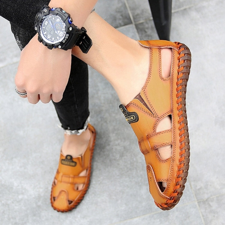 Hand-stitched Cross-boundary Leather Outdoor Casual Sandals for Men