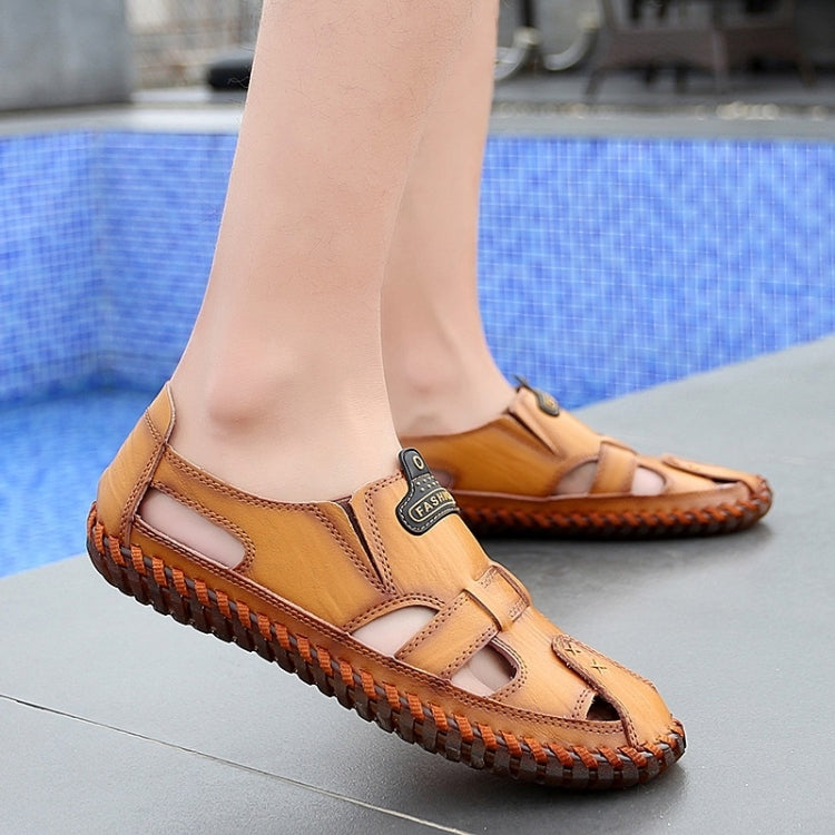 Hand-stitched Cross-boundary Leather Outdoor Casual Sandals for Men