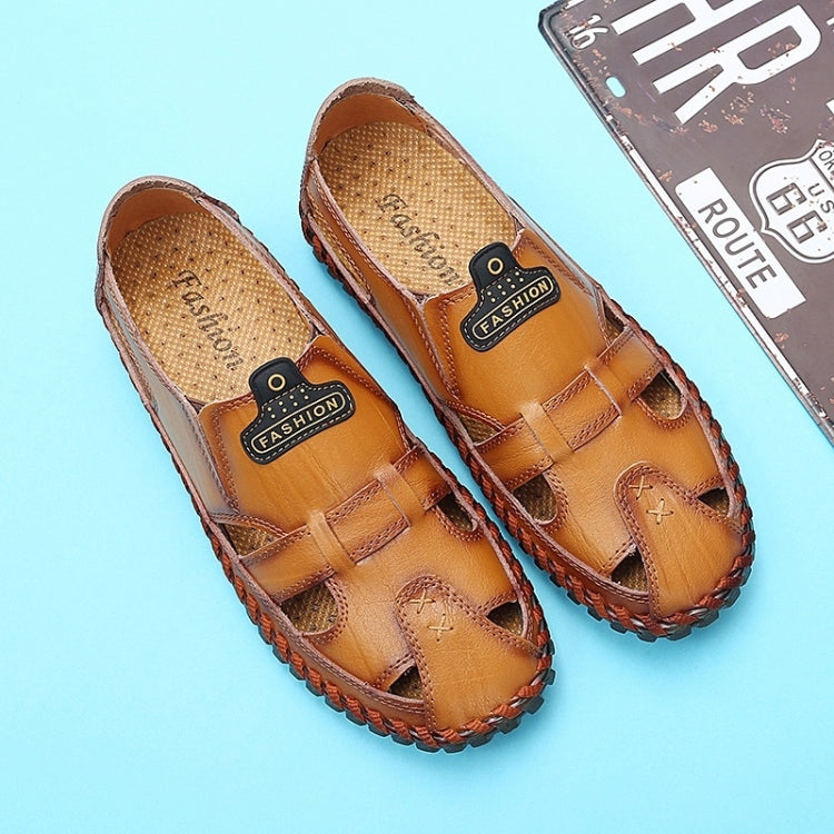 Hand-stitched Cross-boundary Leather Outdoor Casual Sandals for Men