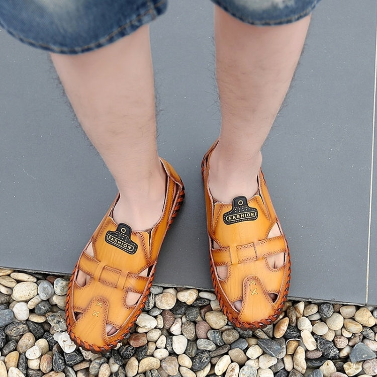 Hand-stitched Cross-boundary Leather Outdoor Casual Sandals for Men