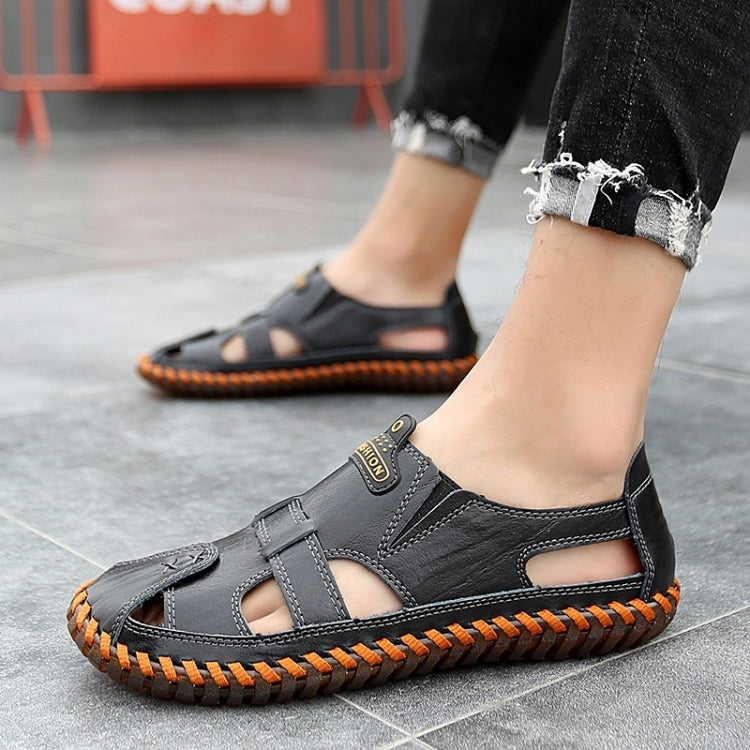 Hand-stitched Cross-boundary Leather Outdoor Casual Sandals for Men