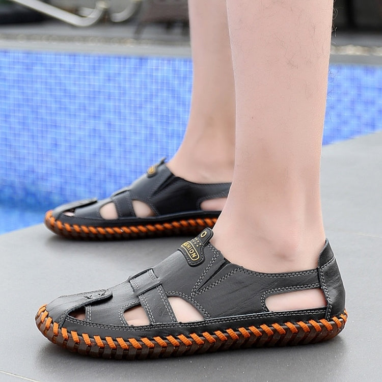 Hand-stitched Cross-boundary Leather Outdoor Casual Sandals for Men