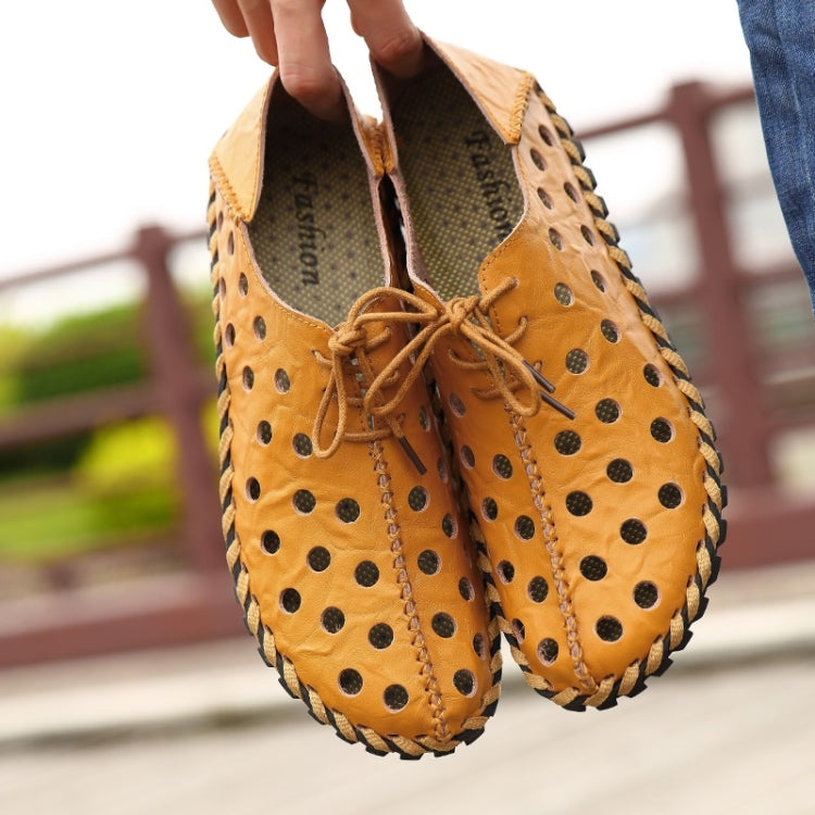 First Layer Leather Non-slip Wear-resistant and Comfortable Breathable Outdoor Casual Hole Shoes for Men