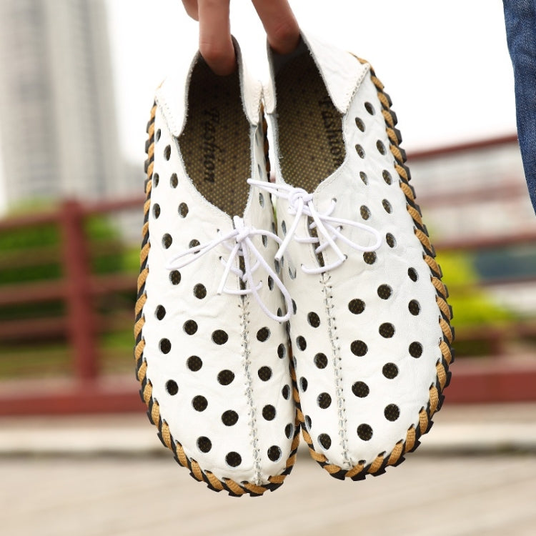 First Layer Leather Non-slip Wear-resistant and Comfortable Breathable Outdoor Casual Hole Shoes for Men