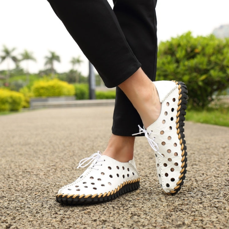 First Layer Leather Non-slip Wear-resistant and Comfortable Breathable Outdoor Casual Hole Shoes for Men