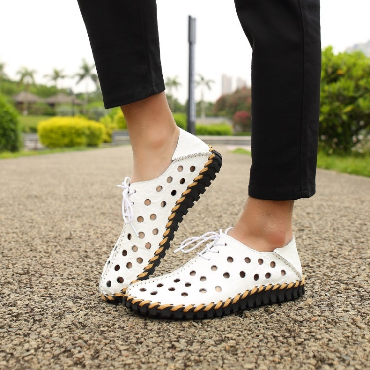 First Layer Leather Non-slip Wear-resistant and Comfortable Breathable Outdoor Casual Hole Shoes for Men