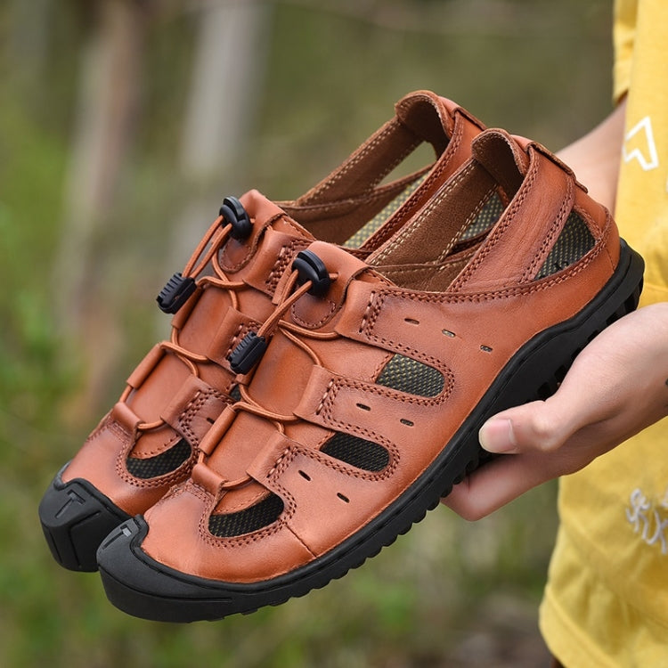First Layer Leather Comfortable Wearable Outdoor Casual Sandals for Men