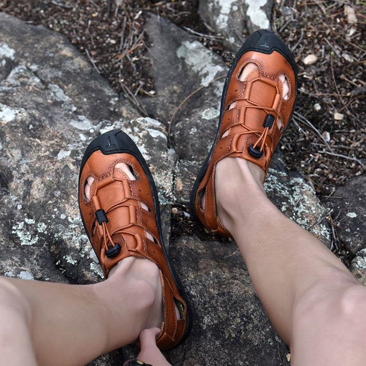 First Layer Leather Comfortable Wearable Outdoor Casual Sandals for Men
