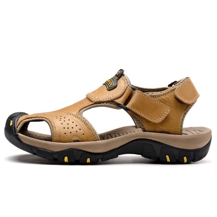 First Layer Leather Comfortable Non-slip Wear Beach Sandals for Men